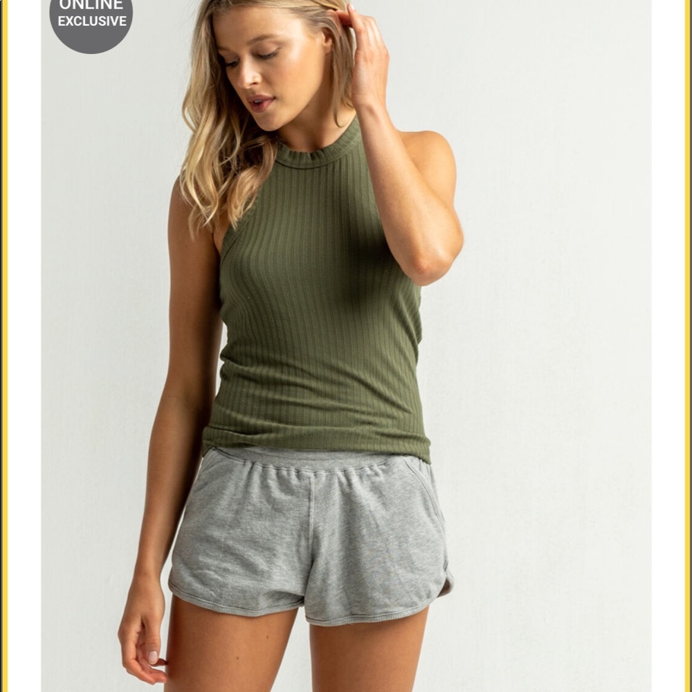 NWT FREE PEOPLE Movement Get Set Heather Gray Shorts